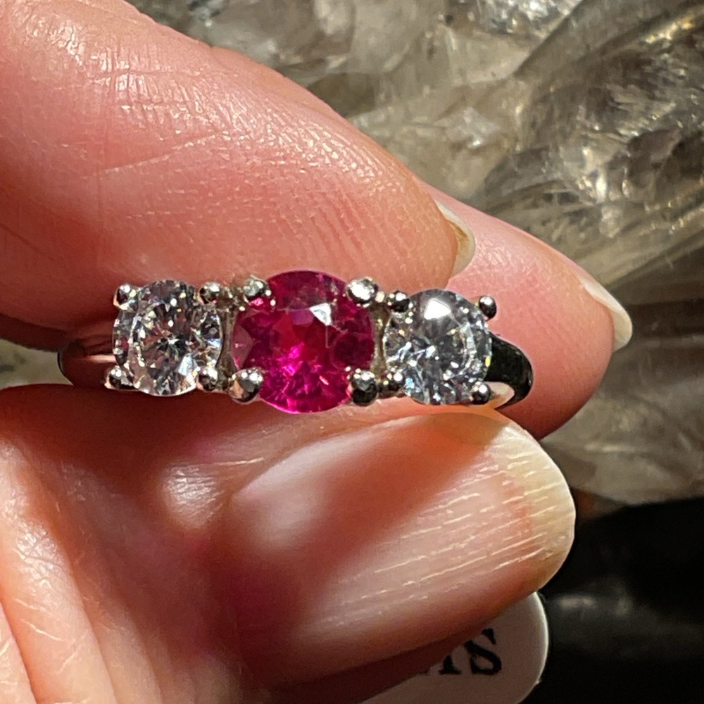 Ruby .925 Silver Ring - Picture 2 of 7